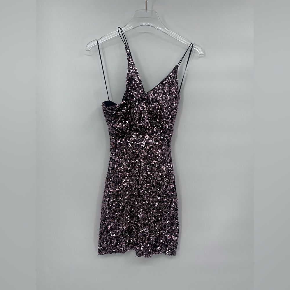 Astr The Label Rose Sequin Stretch Cutout Bodycon Sheath Dress XS‎ NWT - Picture 5 of 7